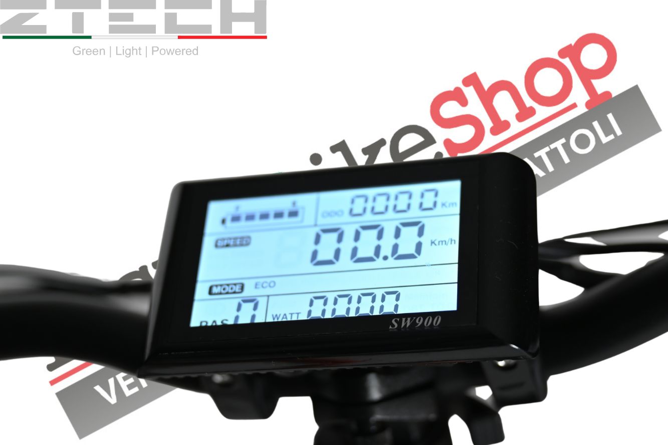 Bicicletta Elettrica Pieghevole Z-Tech ZT-89-E Folding Etna 250W 36V 10.4Ah Batteria Litio-Bianco