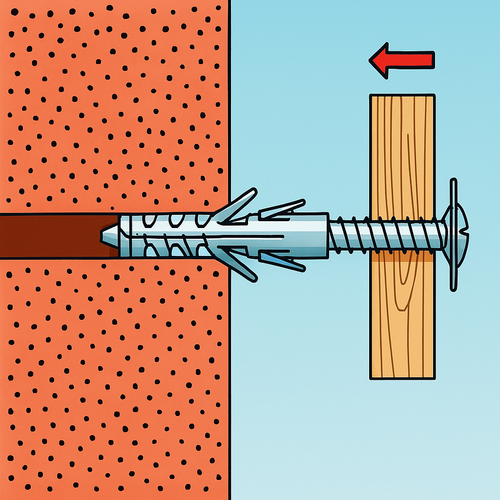Fissaggio espandibile materiali pieni semipieni sb 9/4 vite t.s.c. 100 pezzi