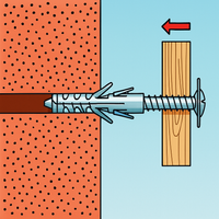 Fissaggio espandibile materiali pieni semipieni sb 9/4 vite t.s.c. 100 pezzi