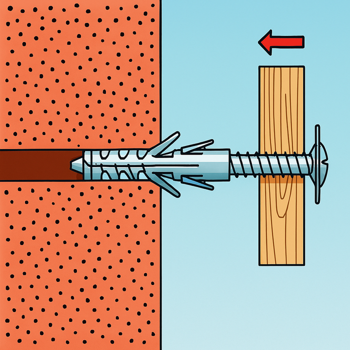 Fissaggio espandibile materiali pieni semipieni sb 9/4 vite t.s.c. 100 pezzi