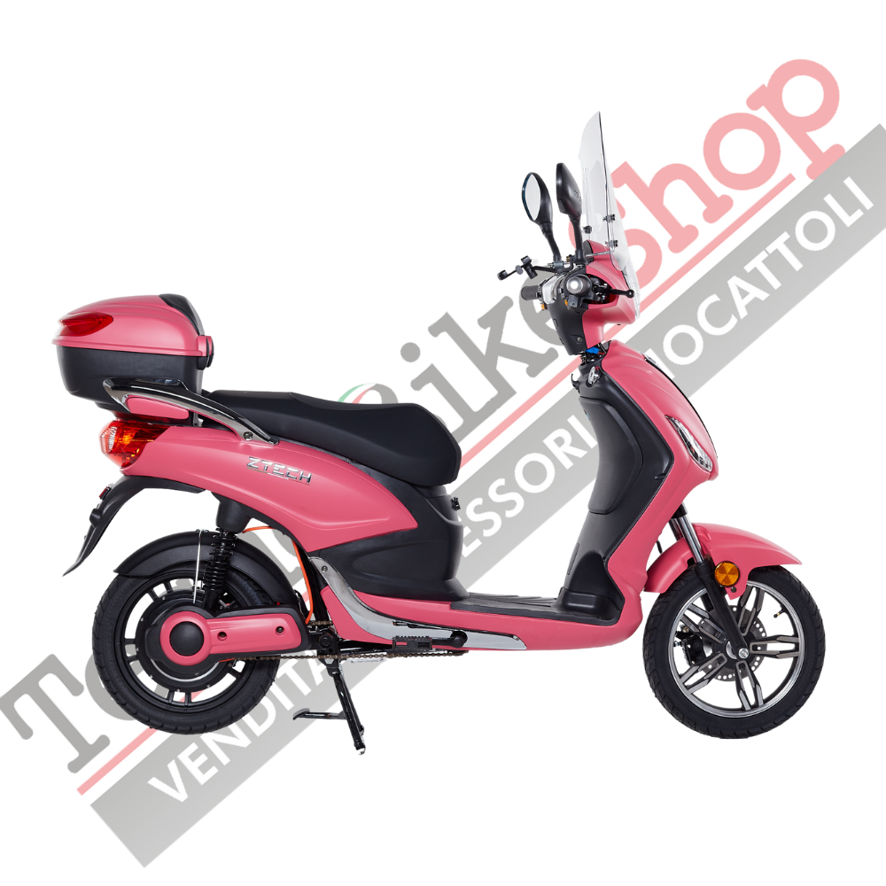 Bici Elettrica Scooter Z-TECH  ZT-09-FL 1000W 20Ah 60V Batteria Litio-Rosa