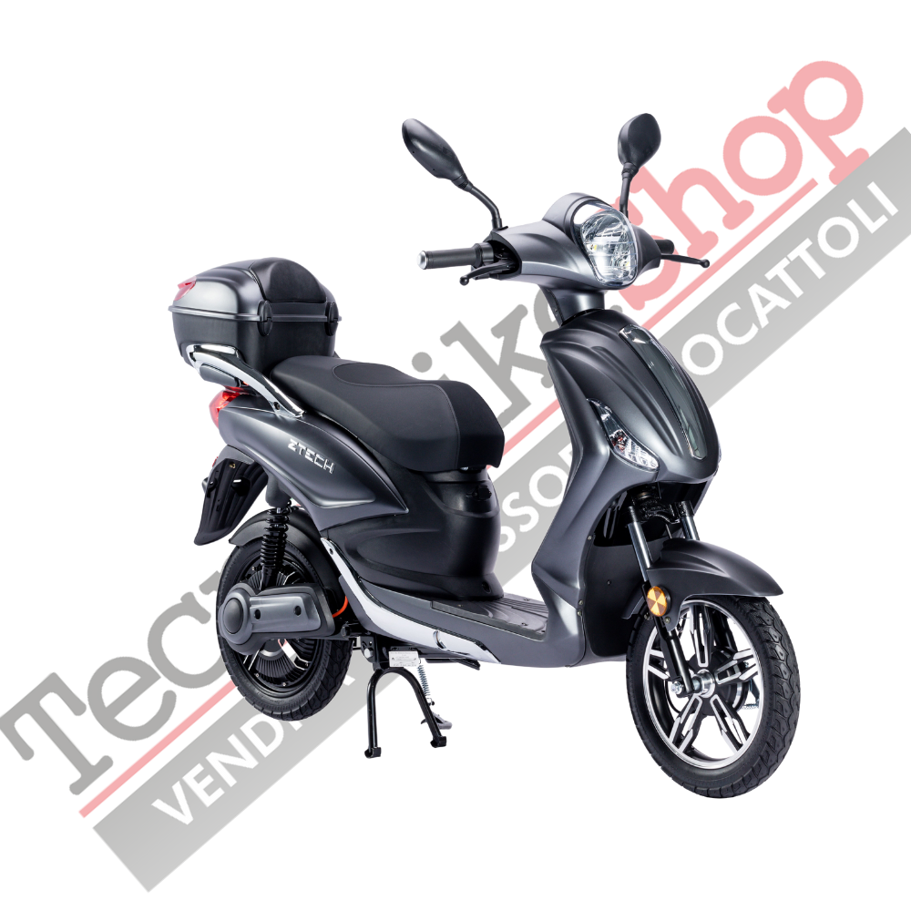 Bicicletta Elettrica Scooter Z-TECH ZT-09-TA NEW 250W 12 Ah 48V Batteria Piombo-Nero Opaco Matt