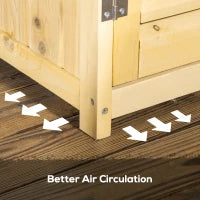 Casetta Attrezzi Giardino in Legno di Abete e Pino con 4 Scompartimenti, Armadio da Esterno Porta Attrezzi da Giardino con Tetto Impermeabile, 87x46.5x160cm, Color Legno