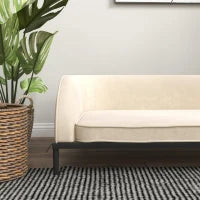 Divano per Cani Taglia Media e Grande con Cuscino Rimovibile e Sfoderabile Vellutato, Crema