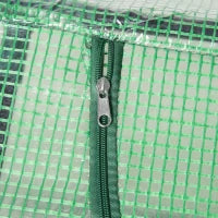 Mini Serra da Giardino con 3 Finestre Avvolgibili e Copertura PE Anti-UV, 180x60x60cm, Verde