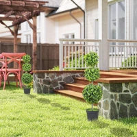 Piante Artificiali in Vaso, Foglie in Plastica, Terra Finta, Verde