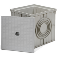 Pozzetto in polipropilene con coperchio grigio chiaro varie dimensioni *** dimensioni 300 x 300 millimetri, confezione 1