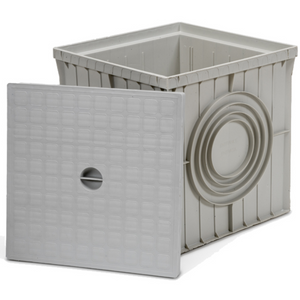 Pozzetto in polipropilene con coperchio grigio chiaro varie dimensioni *** dimensioni 300 x 300 millimetri, confezione 1