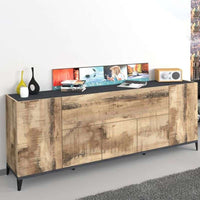 Credenza madia 5 ante a battente 1 vano a ribalta 200x40cm Stephanie Report