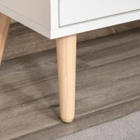 Credenza da Cucina con 2 Armadi e Cassetto, in Legno, Bianco e Rovere Chiaro